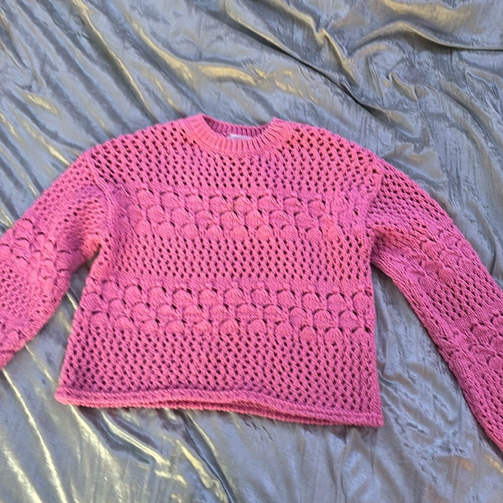 pink zara sweater